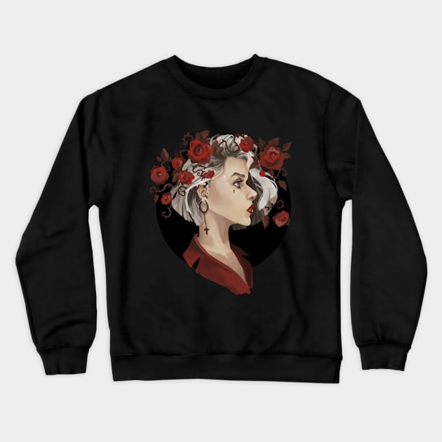 roses Crewneck Sweatshirt by kotoraya.golubaya